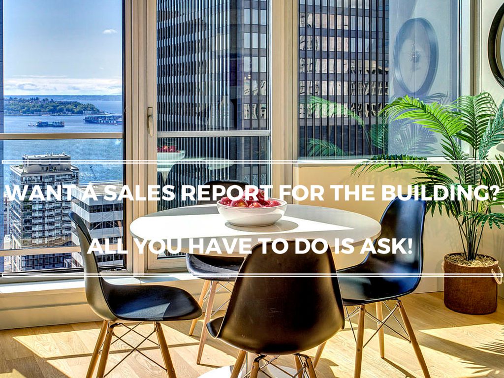 WANT A SALES REPORT FOR THE BUIDING- ALL YOU HAVE TO DO IS ASK!
